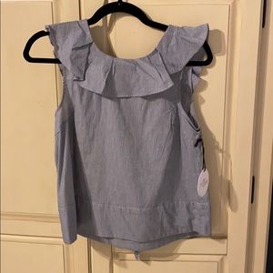 Striped black and white blouse